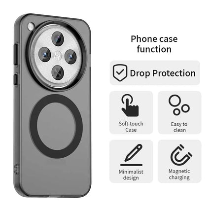 For Oppo Find X8 Pro 5G Case Compatible with MagSafe PC+TPU+PET Anti-Drop Phone Cover