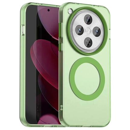 For Oppo Find X8 Pro 5G Case Compatible with MagSafe PC+TPU+PET Anti-Drop Phone Cover - Green