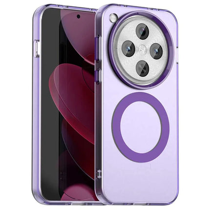 For Oppo Find X8 Pro 5G Case Compatible with MagSafe PC+TPU+PET Anti-Drop Phone Cover - Purple