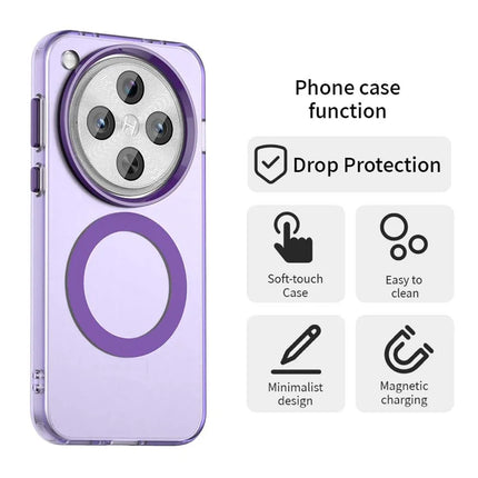For Oppo Find X8 Pro 5G Case Compatible with MagSafe PC+TPU+PET Anti-Drop Phone Cover