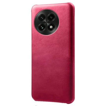 For OnePlus 13 Case Calf Texture PU Leather Hard PC Protective Phone Cover - Rose