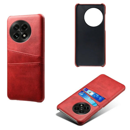 For OnePlus 13 Case Dual Card Slots PU Leather + Hard PC Phone Cover