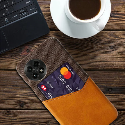 For OnePlus 13 Case PU Leather Card Slot Cloth Texture Hard PC Phone Cover