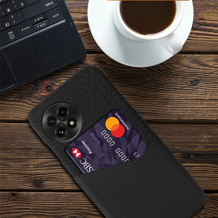 For OnePlus 13 Case PU Leather Card Slot Cloth Texture Hard PC Phone Cover