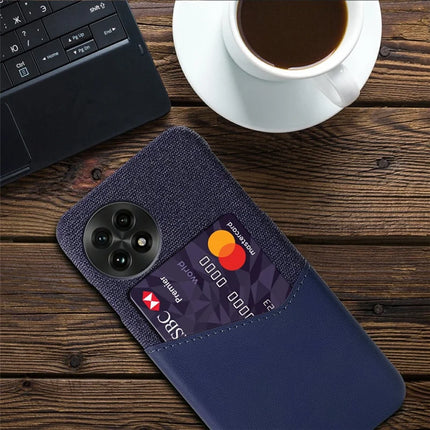 For OnePlus 13 Case PU Leather Card Slot Cloth Texture Hard PC Phone Cover