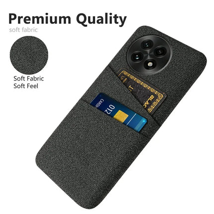 For OnePlus 13 Case Cloth + Hard PC Phone Cover with Dual Card Slots