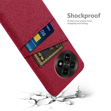 For OnePlus 13 Case Cloth + Hard PC Phone Cover with Dual Card Slots