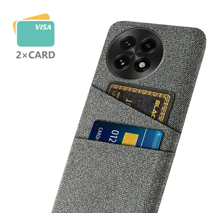 For OnePlus 13 Case Cloth + Hard PC Phone Cover with Dual Card Slots