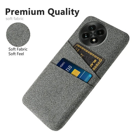 For OnePlus 13 Case Cloth + Hard PC Phone Cover with Dual Card Slots