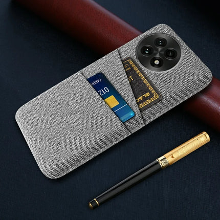 For OnePlus 13 Case Cloth + Hard PC Phone Cover with Dual Card Slots