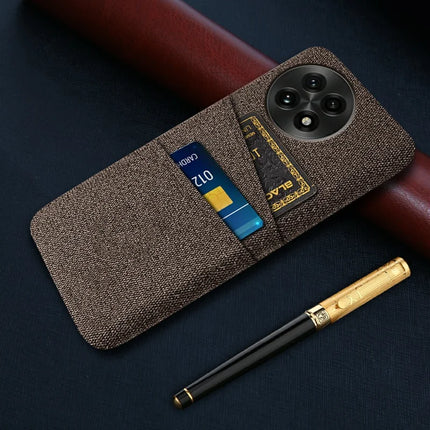 For OnePlus 13 Case Cloth + Hard PC Phone Cover with Dual Card Slots