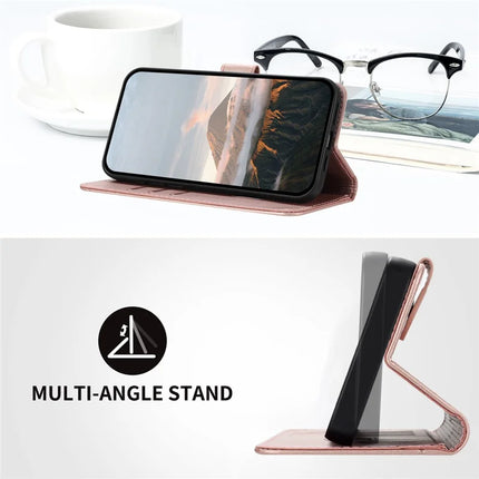 YX0090 For Samsung Galaxy A06 Case Triangle Imprint Leather Phone Cover with Lanyard