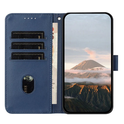 YX0090 For Samsung Galaxy A06 Case Triangle Imprint Leather Phone Cover with Lanyard