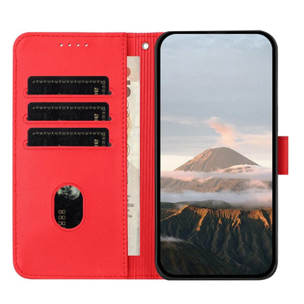 YX0090 For Samsung Galaxy A54 5G Case Triangle Imprint Leather Phone Cover with Lanyard