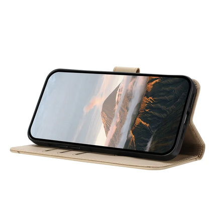 For Motorola Edge (2024) 5G Case Triangle Imprint Leather Phone Cover with Lanyard
