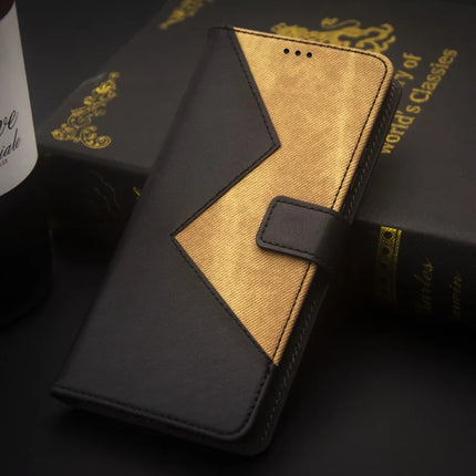 IDEWEI For Samsung Galaxy A06 Case Card Slots Splicing Color Leather Phone Cover
