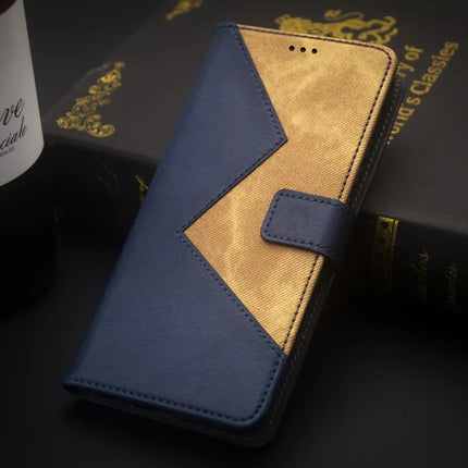 IDEWEI For Samsung Galaxy A06 Case Card Slots Splicing Color Leather Phone Cover