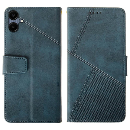 IDEWEI For Samsung Galaxy A06 Case Leather Wallet Phone Cover Stand Calf Texture - Blue