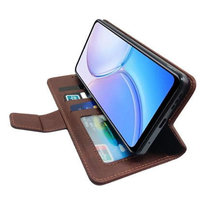 IDEWEI For Samsung Galaxy A06 Case Leather Wallet Phone Cover Stand Calf Texture