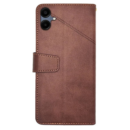 IDEWEI For Samsung Galaxy A06 Case Leather Wallet Phone Cover Stand Calf Texture