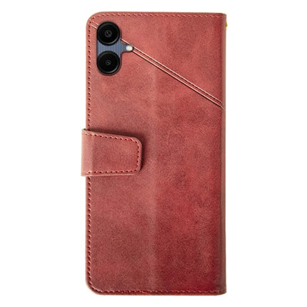 IDEWEI For Samsung Galaxy A06 Case Leather Wallet Phone Cover Stand Calf Texture