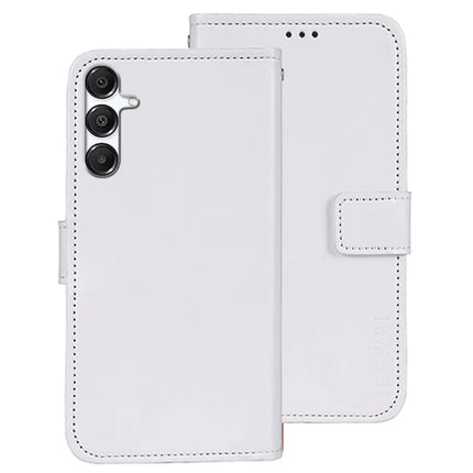 IDEWEI For Samsung Galaxy A16 4G / 5G Stand Case Crazy Horse Texture Leather Phone Cover - White