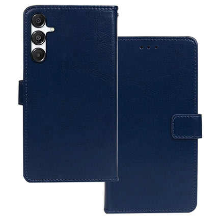 IDEWEI For Samsung Galaxy A16 5G  /  4G Case Card Slots Holder Leather Phone Cover Crazy Horse Texture - Blue