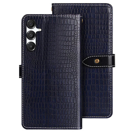 IDEWEI For Samsung Galaxy A16 5G  /  4G Case Crocodile Texture PU Leather Flip Phone Cover - Blue