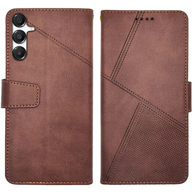 IDEWEI For Samsung Galaxy A16 5G  /  4G Case Leather Wallet Phone Cover Stand Calf Texture - Coffee