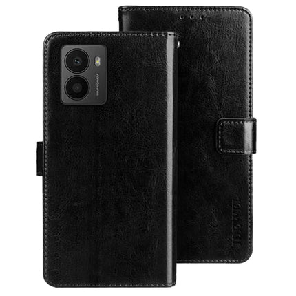 IDEWEI For HMD Fusion 5G Stand Case Crazy Horse Texture Leather Phone Cover - Black
