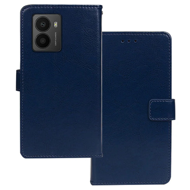 IDEWEI For HMD Fusion 5G Case Card Slots Holder Leather Phone Cover Crazy Horse Texture - Blue