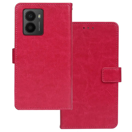 IDEWEI For HMD Fusion 5G Case Card Slots Holder Leather Phone Cover Crazy Horse Texture - Rose