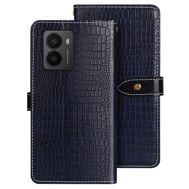 IDEWEI For HMD Fusion 5G Case Crocodile Texture PU Leather Flip Phone Cover - Blue