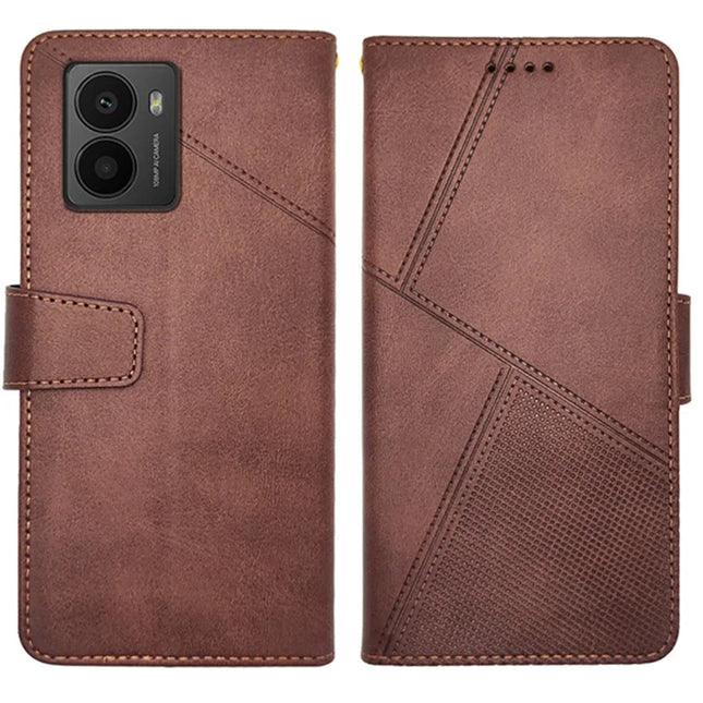 IDEWEI For HMD Fusion 5G Case Leather Wallet Phone Cover Stand Calf Texture - Coffee