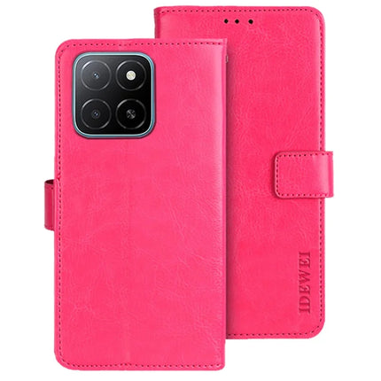 IDEWEI For Honor X5b Stand Case Crazy Horse Texture Leather Phone Cover - Transparent Rose