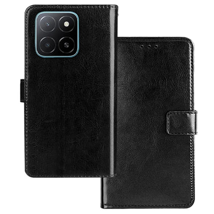 IDEWEI For Honor X5b Case Card Slots Holder Leather Phone Cover Crazy Horse Texture - Black