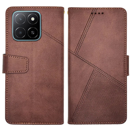 IDEWEI For Honor X5b Case Leather Wallet Phone Cover Stand Calf Texture - Coffee