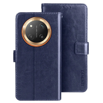IDEWEI For Honor X60 Pro 5G Stand Case Crazy Horse Texture Leather Phone Cover - Dark Blue