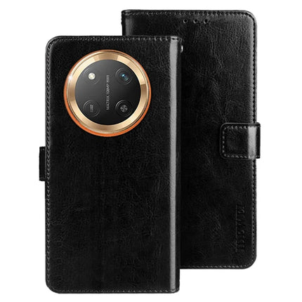 IDEWEI For Honor X60 Pro 5G Stand Case Crazy Horse Texture Leather Phone Cover - Black