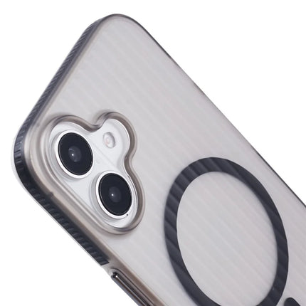 For iPhone 16 Plus Case Corrugated Texture Phone Cover PC Shell Compatible with MagSafe