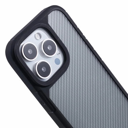 For iPhone 16 Pro Max Case Carbon Fiber Texture TPU+PC Anti-Drop Phone Cover