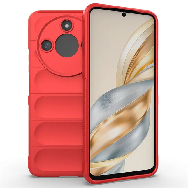 For Honor X60 5G Case Anti-Drop Soft TPU Rugged Phone Back Cover - Red