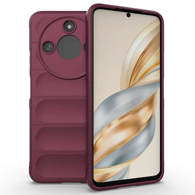 For Honor X60 5G Case Anti-Drop Soft TPU Rugged Phone Back Cover - Wine Red