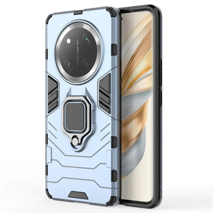 For Honor X60 Pro 5G Case Ring Kickstand PC+TPU Protective Phone Cover - Blue