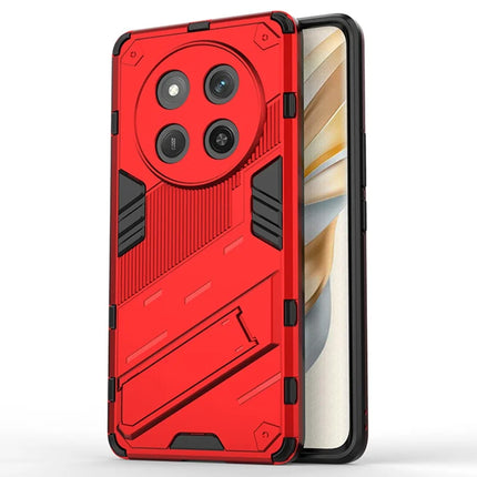For Honor X60 Pro 5G Case PC+TPU Shockproof Phone Cover with Kickstand - Red