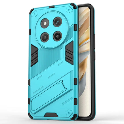 For Honor X60 Pro 5G Case PC+TPU Shockproof Phone Cover with Kickstand - Baby Blue