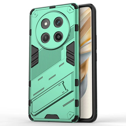 For Honor X60 Pro 5G Case PC+TPU Shockproof Phone Cover with Kickstand - Green