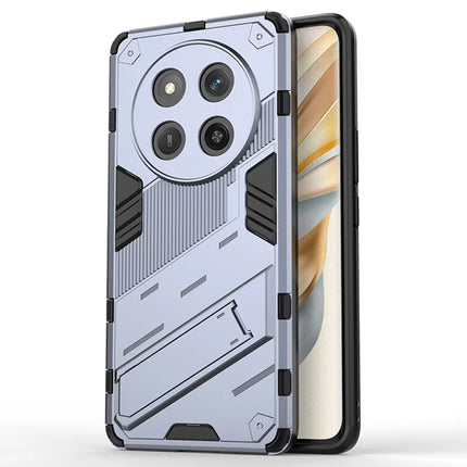 For Honor X60 Pro 5G Case PC+TPU Shockproof Phone Cover with Kickstand - Dark Blue