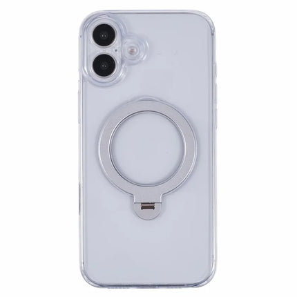 For iPhone 16 Plus Clear Case Magnetic Kickstand PC+TPU Phone Cover with Camera Control Button