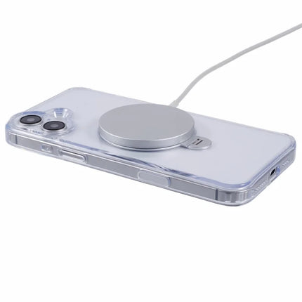 For iPhone 16 Plus Clear Case Magnetic Kickstand PC+TPU Phone Cover with Camera Control Button